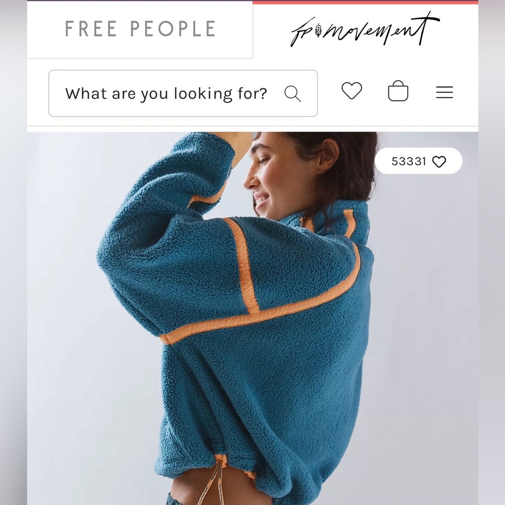 Free People FP Movement Mountain High Half Zip Fleece Size XL - Picture 3 of 9